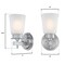 Westinghouse Fixture Wall 60W Reynaldo, Brushed Nickel Frosted Glass 6128900 - alternate 6